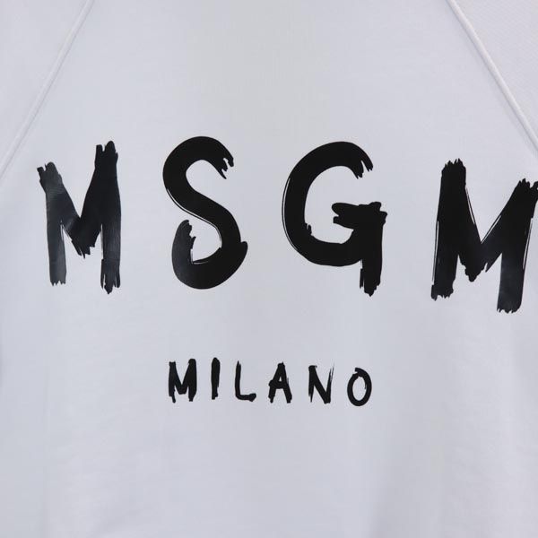 未使用 エムエスジーエム ロゴプリント スウェット S 白 MSGM