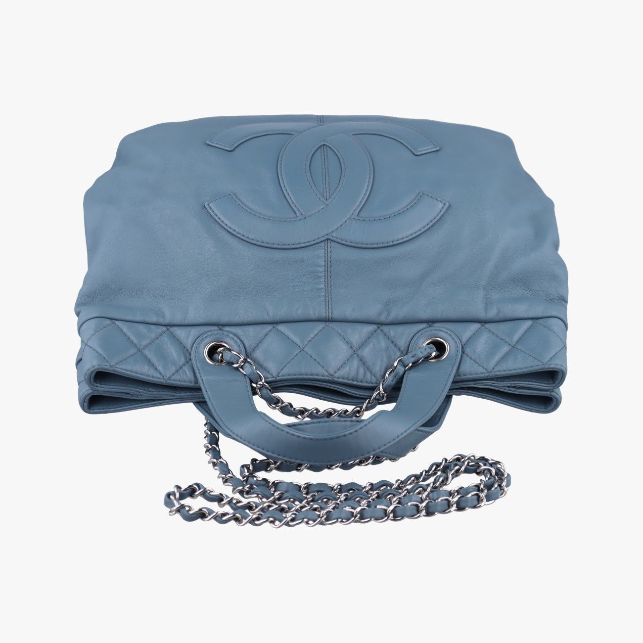 シャネルChanelグランドショッピングブルーラムスキン
