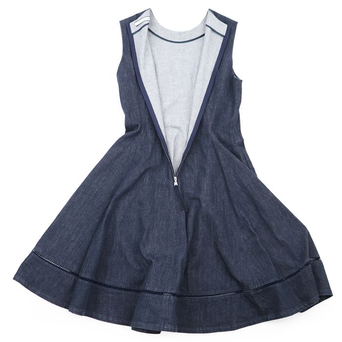 美品✨FOXEY フォクシー デニムワンピース ジャンパースカート フレア 38 フォクシーデニムワンピース38美品 美品✨FOXEY フォクシー デニム