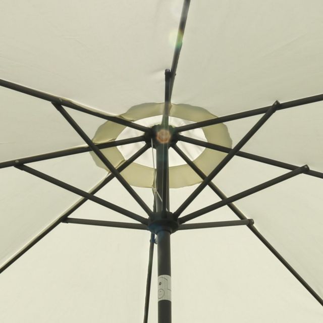 不二貿易 アルミ ガーデン パラソル アイボリー 270cm 85185 チルト機能 ガーデン 庭 ベース別売 YUZUMIYA_COM
