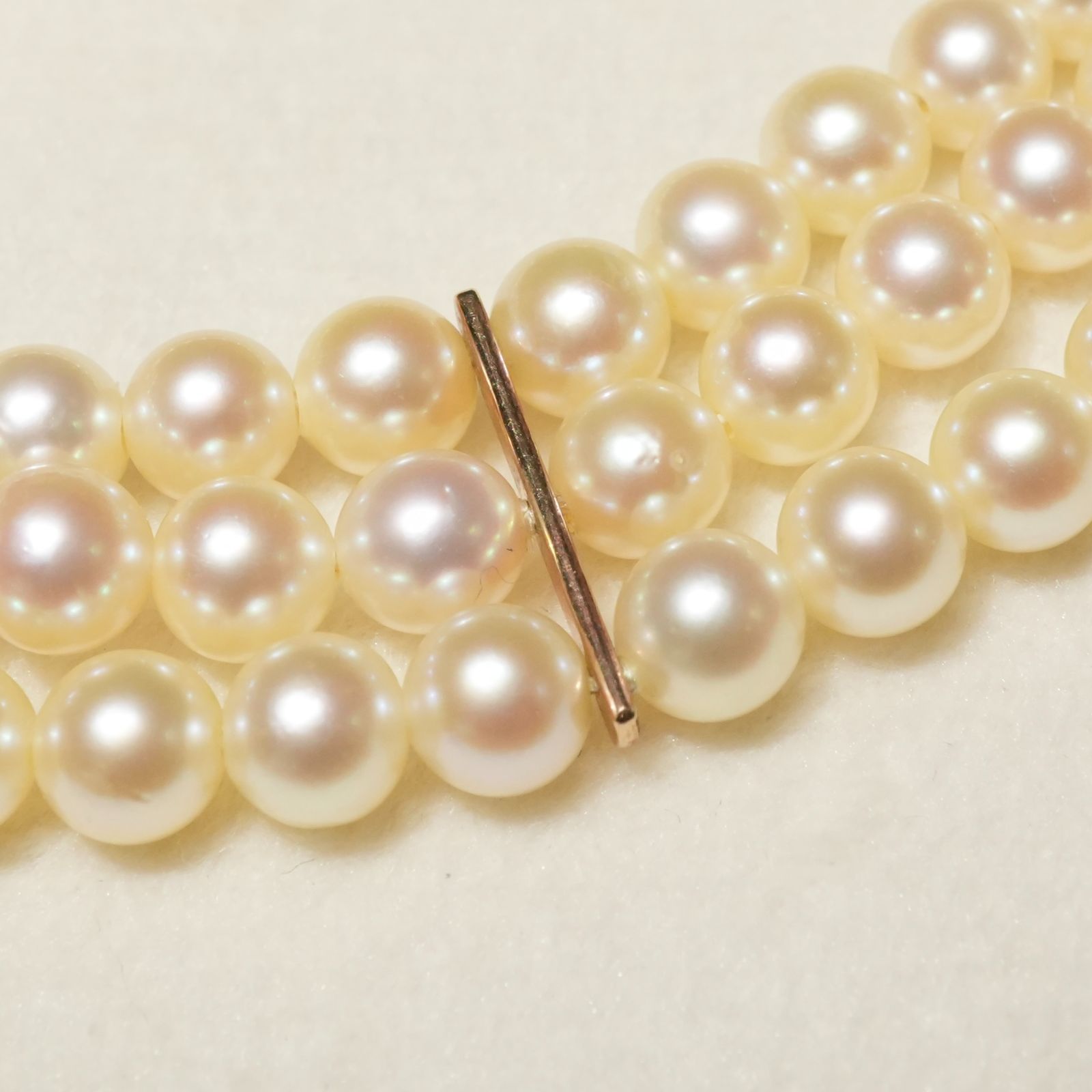 ミキモト ベビーパール アコヤ真珠 ブレスレット K14 3連/24-5185M