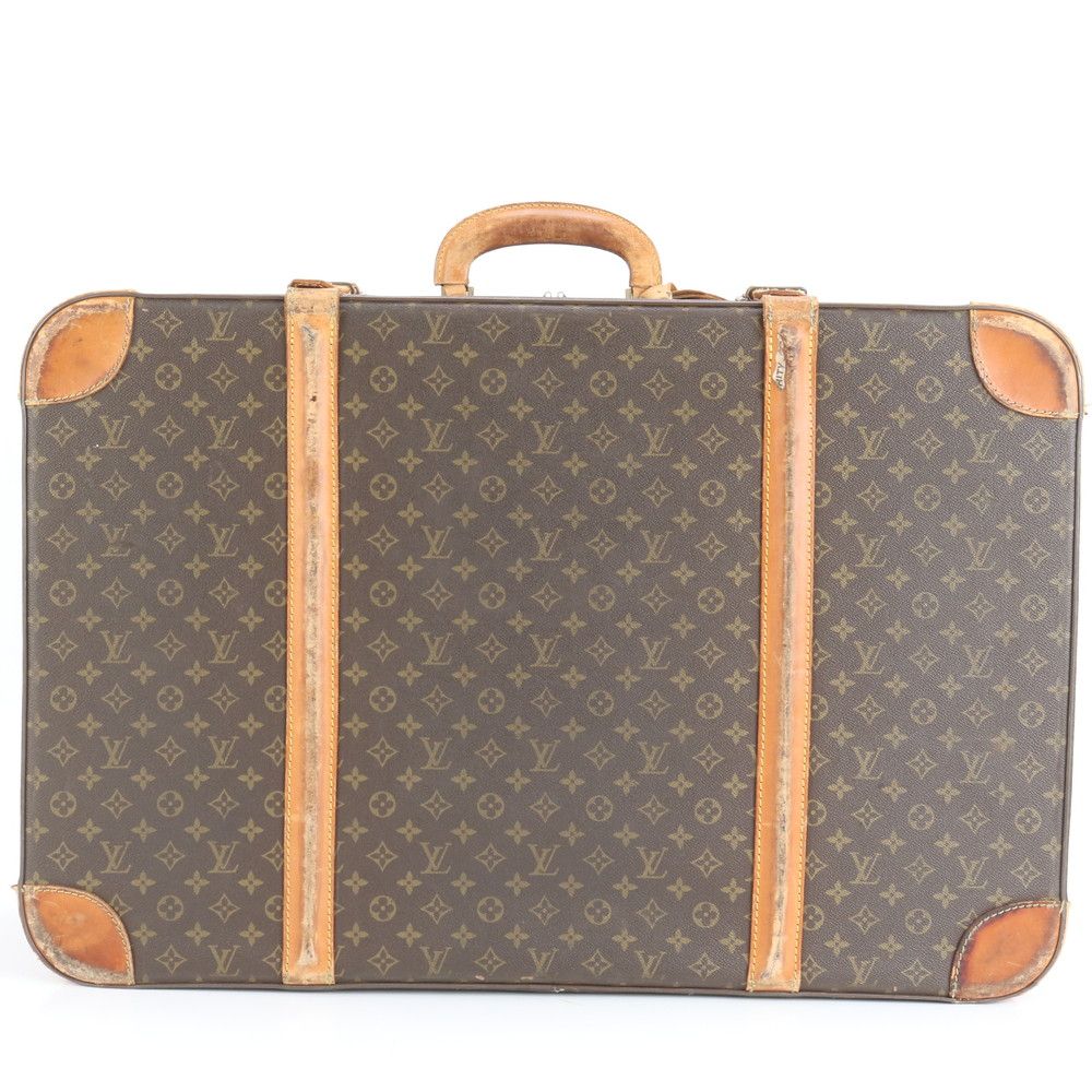 ルイヴィトン モノグラム ストラトス 80 M23232 レザー トランク ハードケース バッグ スーツケース 出張 旅行 A4 メンズ ERE CV32-7