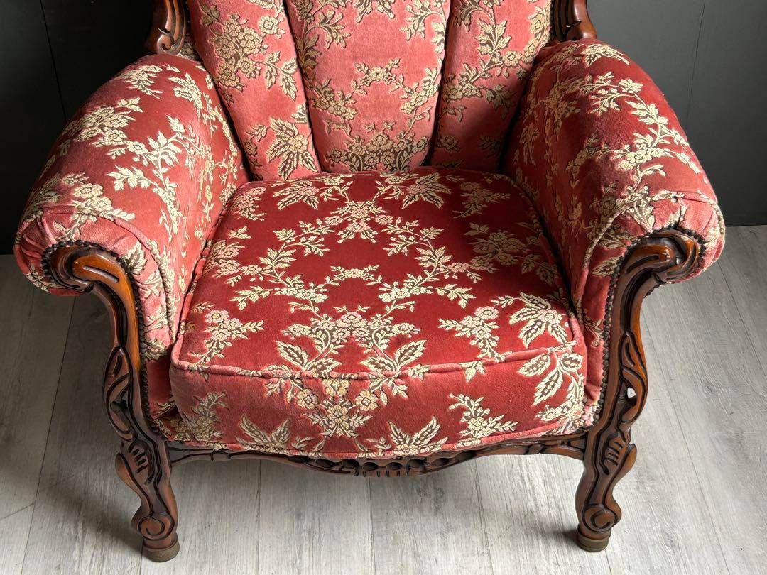 イタリア アンティーク ロココ クラシック 鋲打 リベット 猫脚 金華山