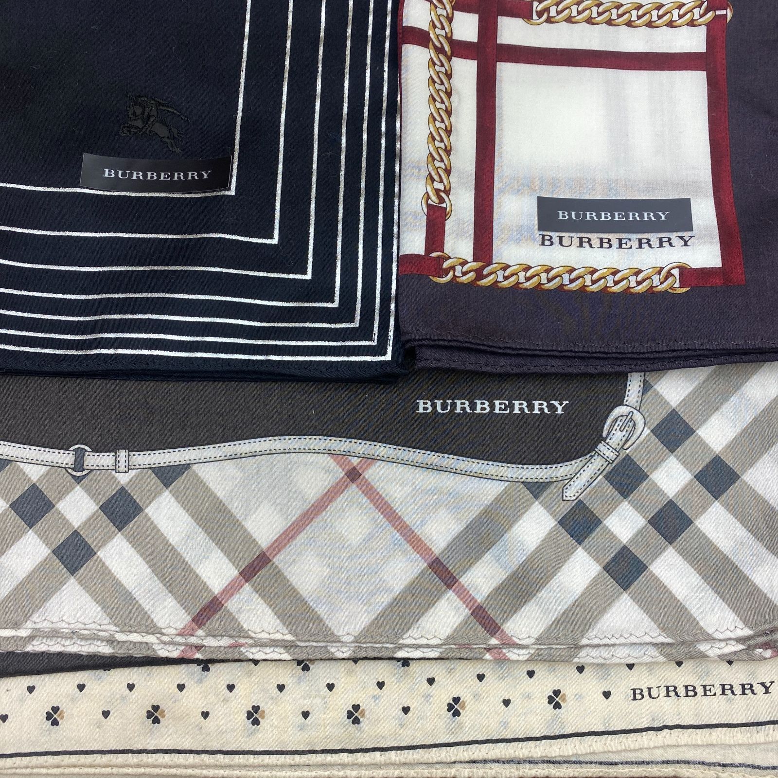 Burberry バーバリー ハンカチ 8枚セット まとめ売り Burberry