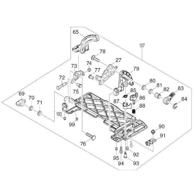 ちよこ③ マキタ makita 18V 125mm 充電式マルノコ HS474DZ 用 ベース