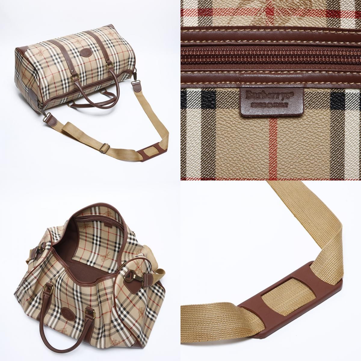 バーバリーボストンバッグ　ノバチェックPVC BURBERRY バーバリー ボストンバッグ ノバチェック PVC - メルカリ