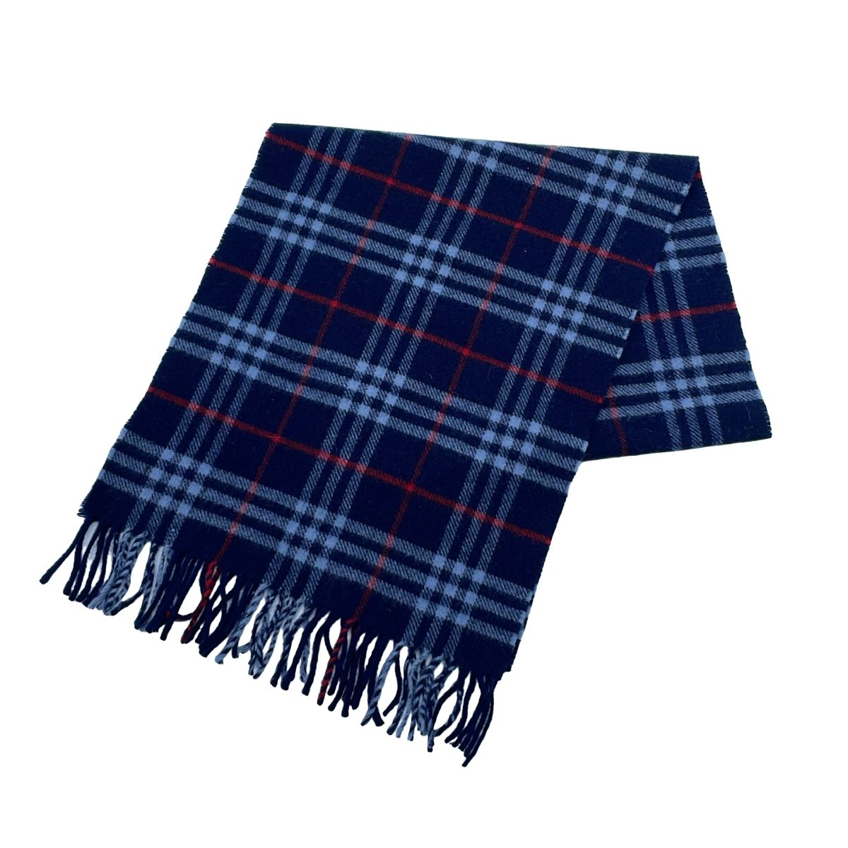 BURBERRYS バーバリーズ ラムウール マフラー ノバチェック ネイビー