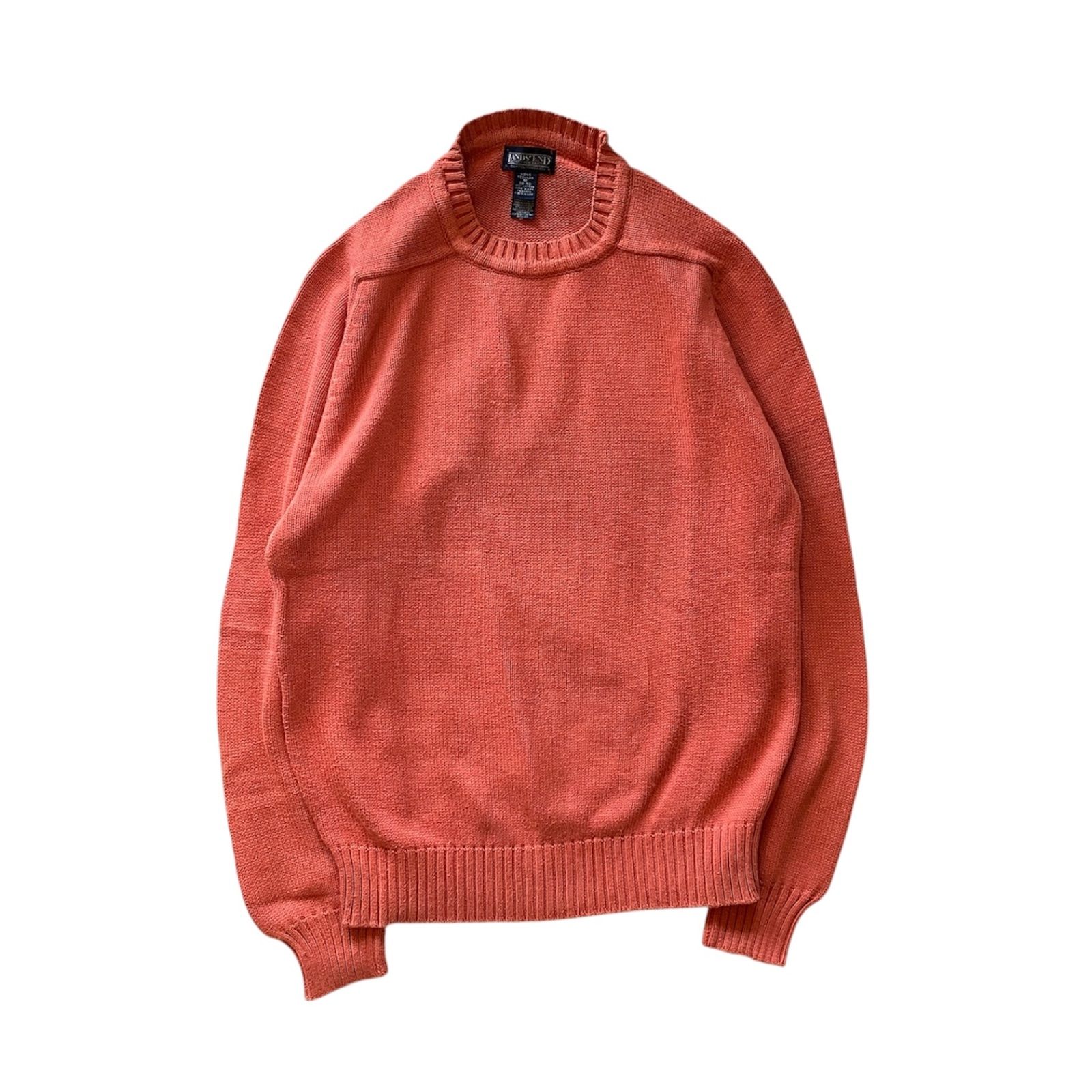 90s LANDS’END セーター ドリフターセーター コットンセーター ランズエンド アメリカ製 F0239