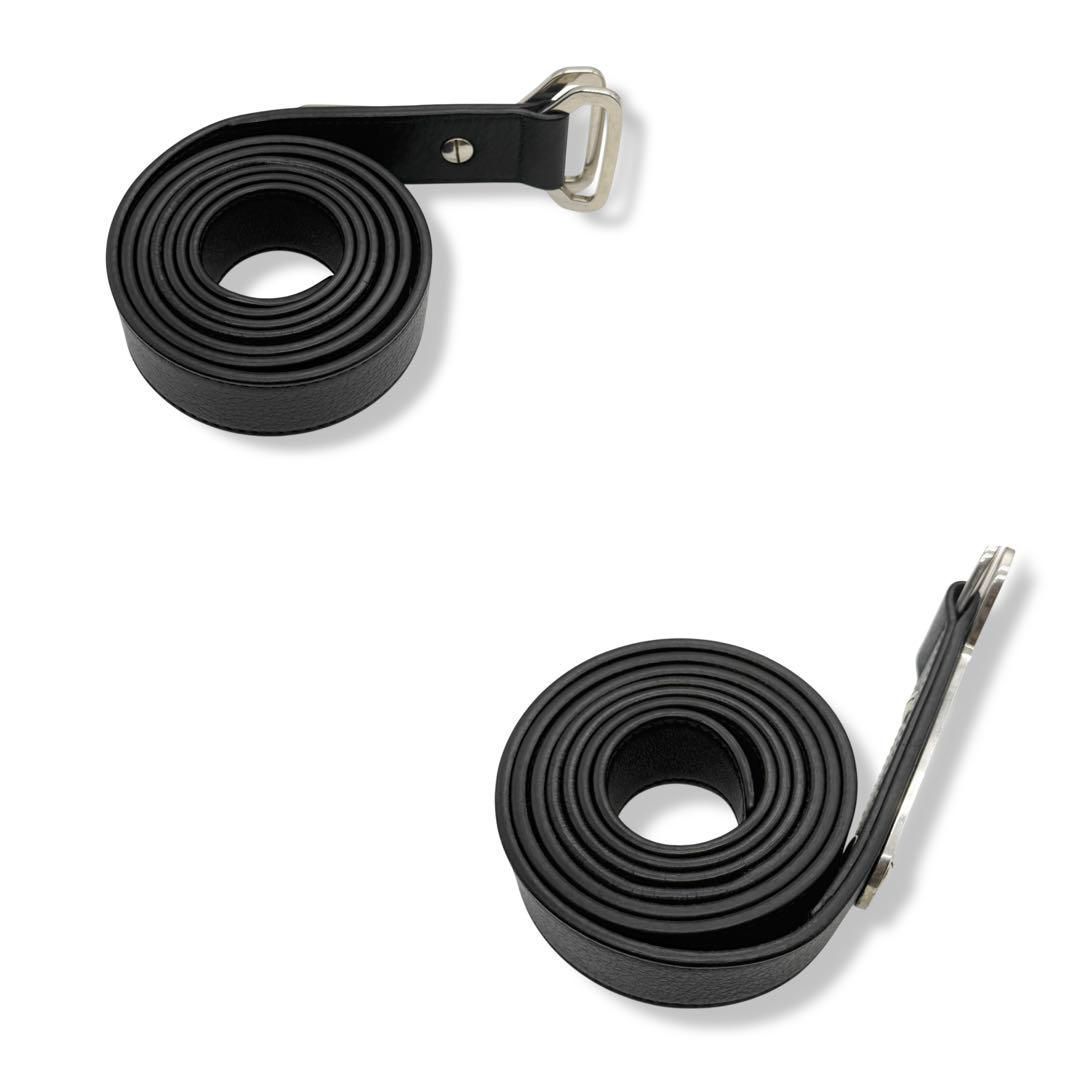 使用少/箱付 バレンシアガ ボトルオープナー Dリング ベルト ブラック  