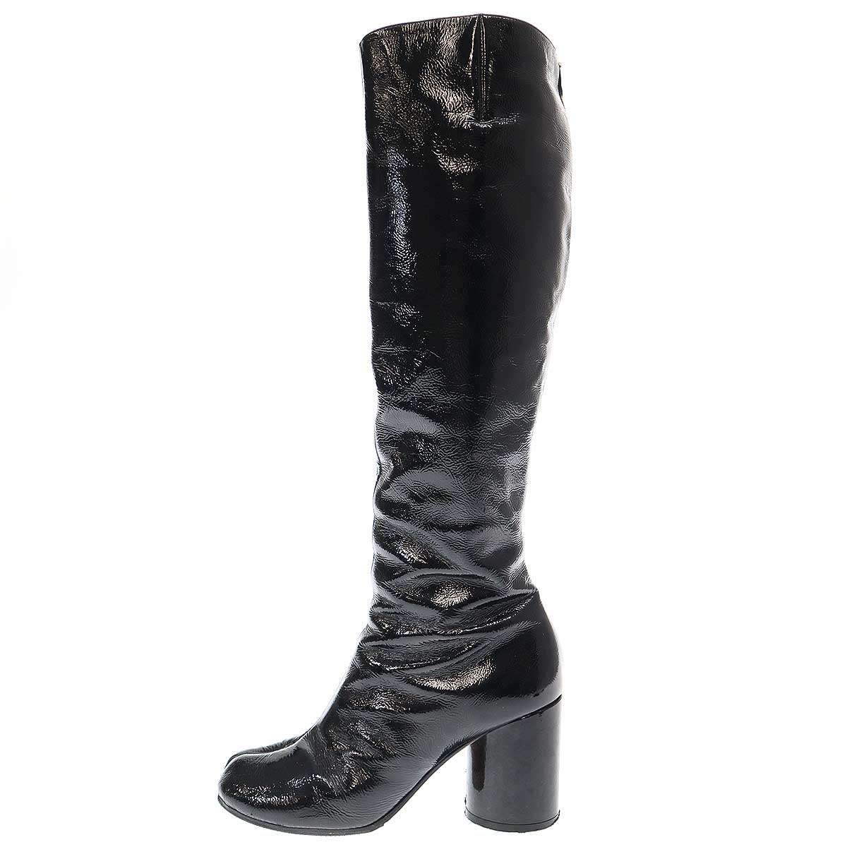Maison Margiela22 メゾン マルジェラ Tabi パテント ロング足袋ブーツ 