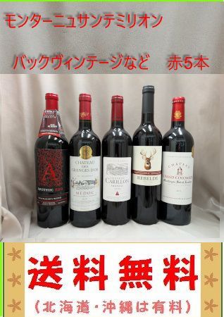 バックビンテージ,クリュブルジョワ、モンターニュサンテミリオンなど　赤5本 バックビンテージ,クリュブルジョワ、モンターニュサン
