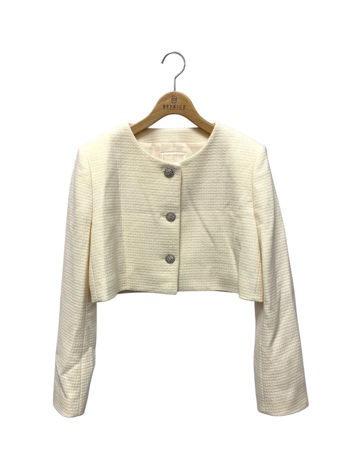 フォクシーブティック 43892 ジャケット 40 アイボリー ノー IT5DKK82V52A