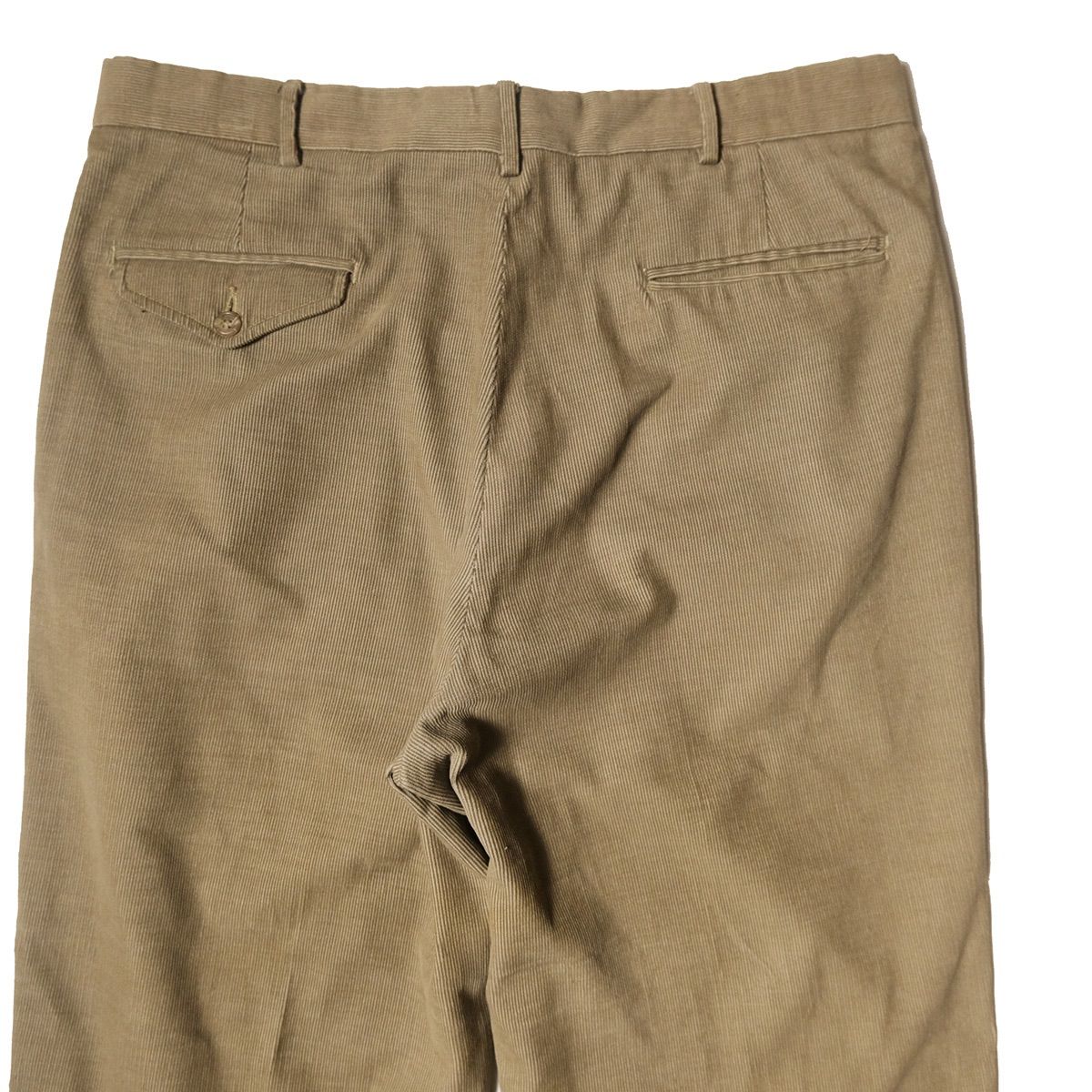 LANDS' END 2タック ダブル 太畝 コーデュロイ パンツ w35 90s USA製 LANDS'ENDランズエンド ツータック スラックス