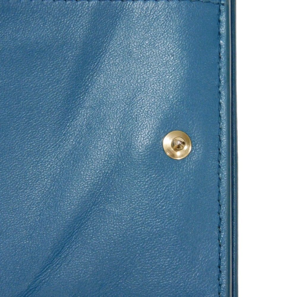 スティールブルー 三つ折り財布