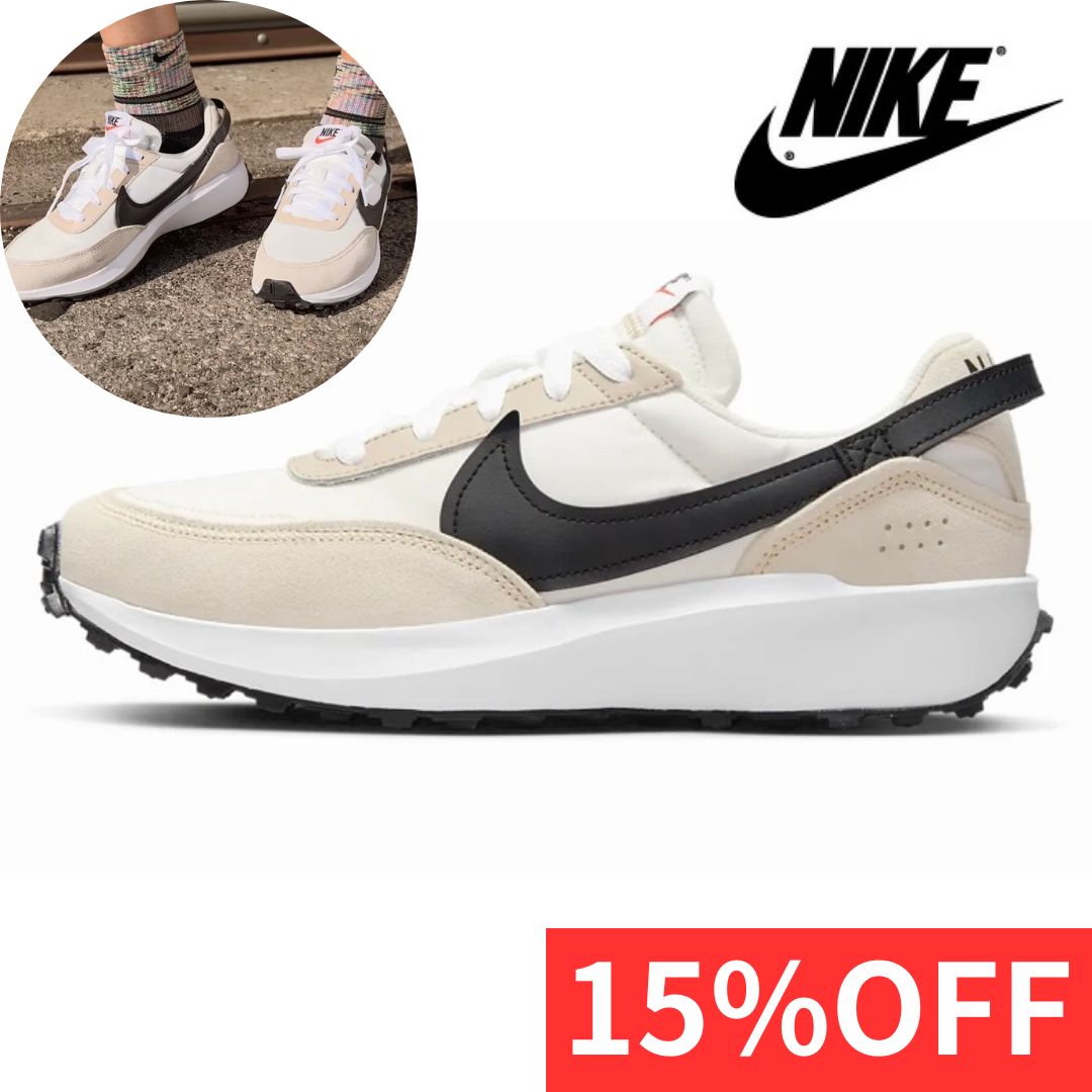 新品‼️ナイキ 定価9,130円 DH9523 102 ナイキワッフルデビュー WMNS NIKE WAFFLEDEBUT サンドドリフトファントムホワイトブラック カジュアル クラシック ナイキスタイル レトロ お出掛け 街歩き おしゃれ  24.5cm