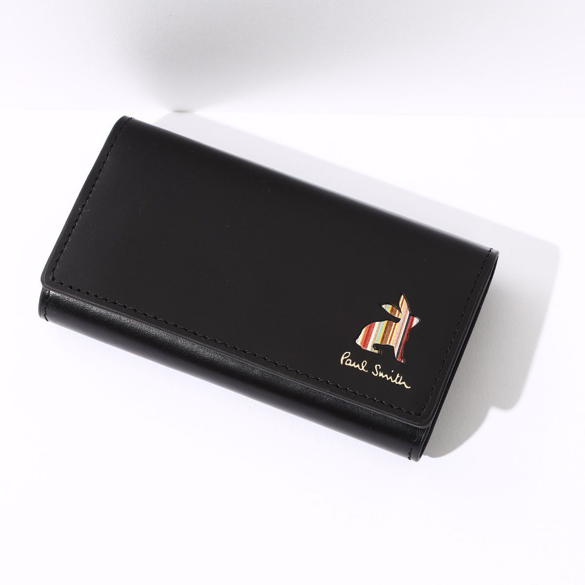 ◈ ポールスミス Paul Smith キーケース 5連 PSC163 マーケトリーストライプラビット レザー メンズ キーホルダー 牛革 本革 ブランド おしゃれ カジュアル ギフト プレゼント 誕生日 コンパクト 軽量 メタルホック 873734 P163