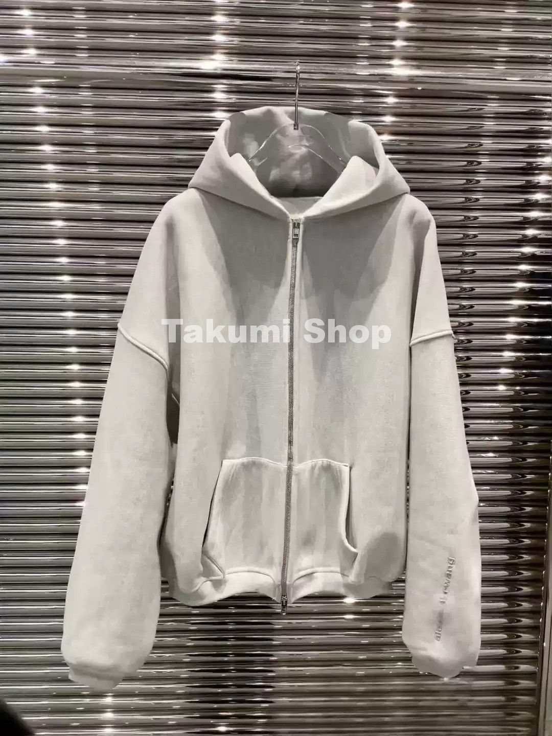Alexander Wang オーバーサイズフーディー グレー alexander wang - OVERSIZED UNISEX TRIPLE LAYER HOODIE