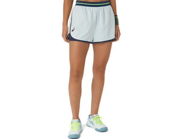 asics アシックス WOMEN MATCH SHORT シューティングシーXセーフティーイエロー L 2042A283 403 | 衣類 服 ウエア ウェア スポーツ 運動 女性 婦人服 レディース ボトムス パンツ ショーツ テニス ストレ