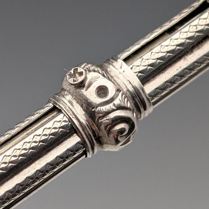 1900年頃 アンティーク シルバー製 推進式ペンシル 86-110mm
