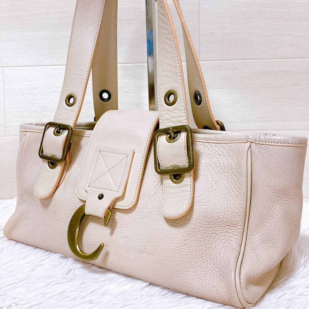 13 Chloe クロエ オールレザー ハンドバッグ C金具