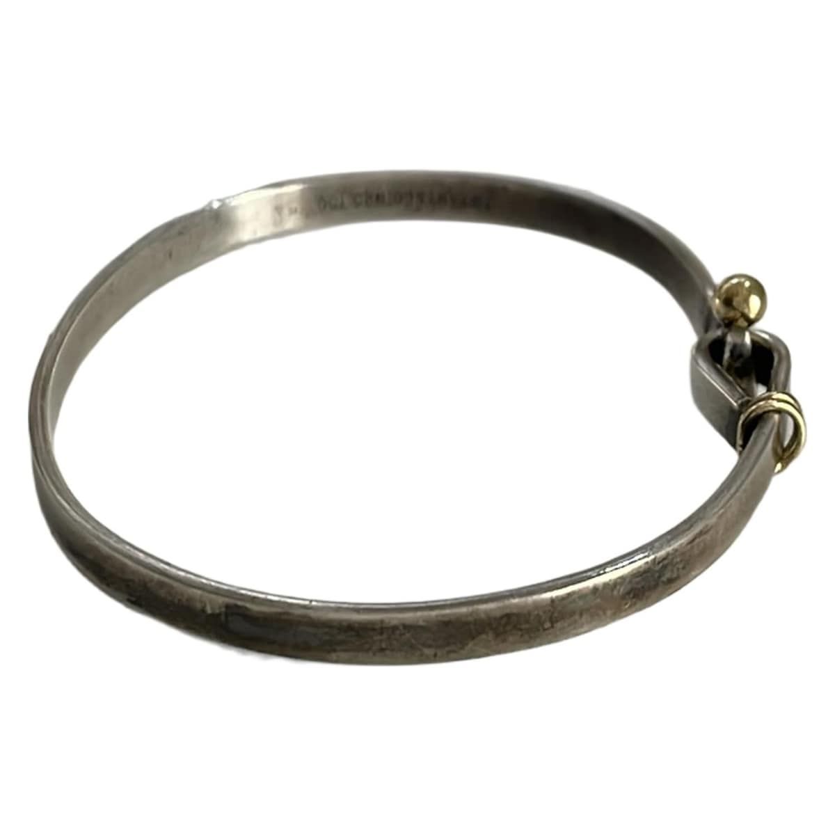 TIFFANY&Co.(ティファニー) バングル フラットワイヤー K18YG×シルバー  