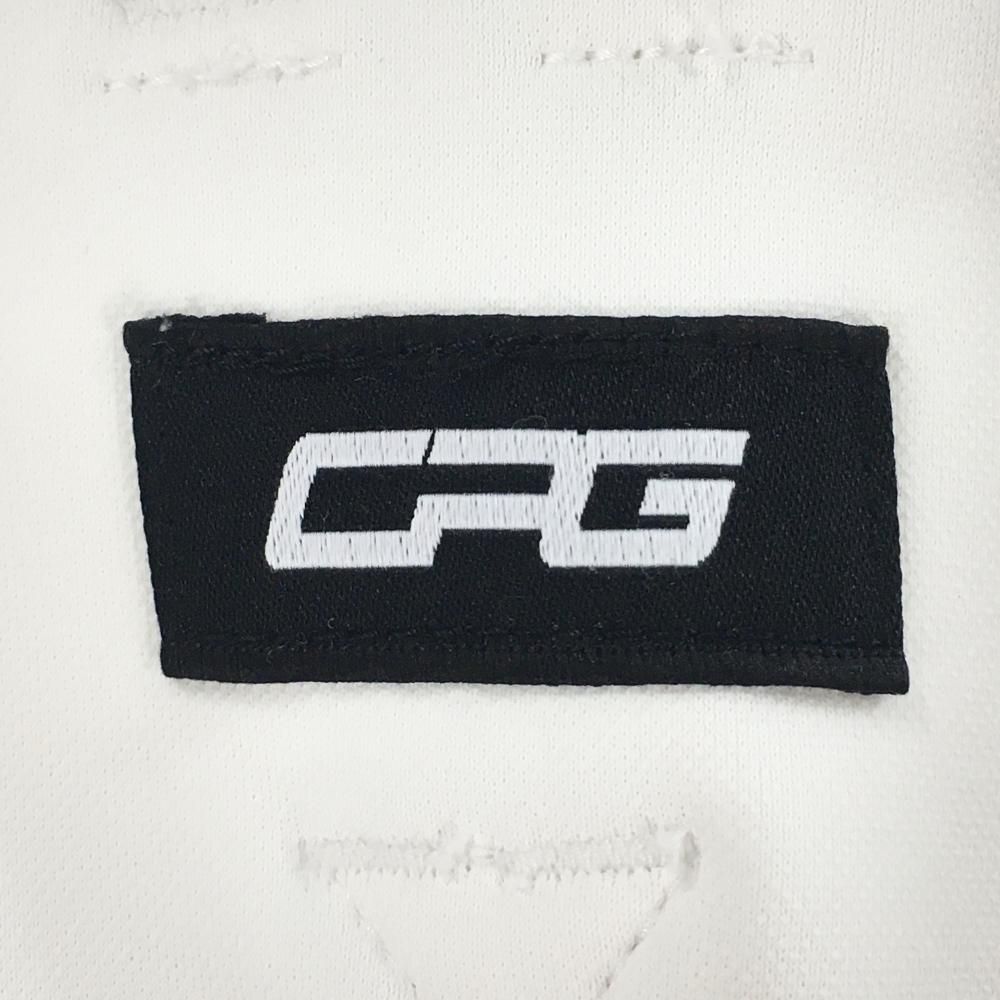 美品】CPG ストレッチスカート 白×黒 ウエストライン ロゴプリント