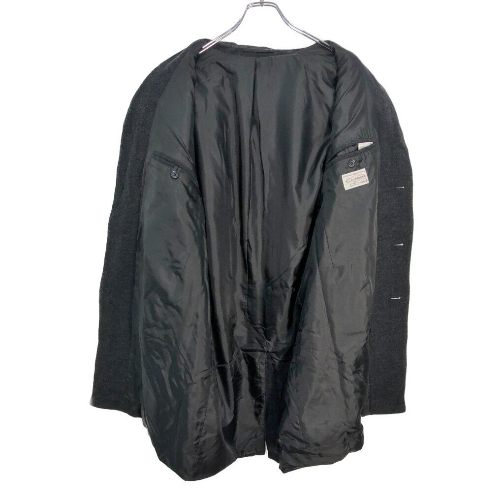 カシミヤ混 ウール チェスターフィールドコート グレー(メンズ 48)中古  