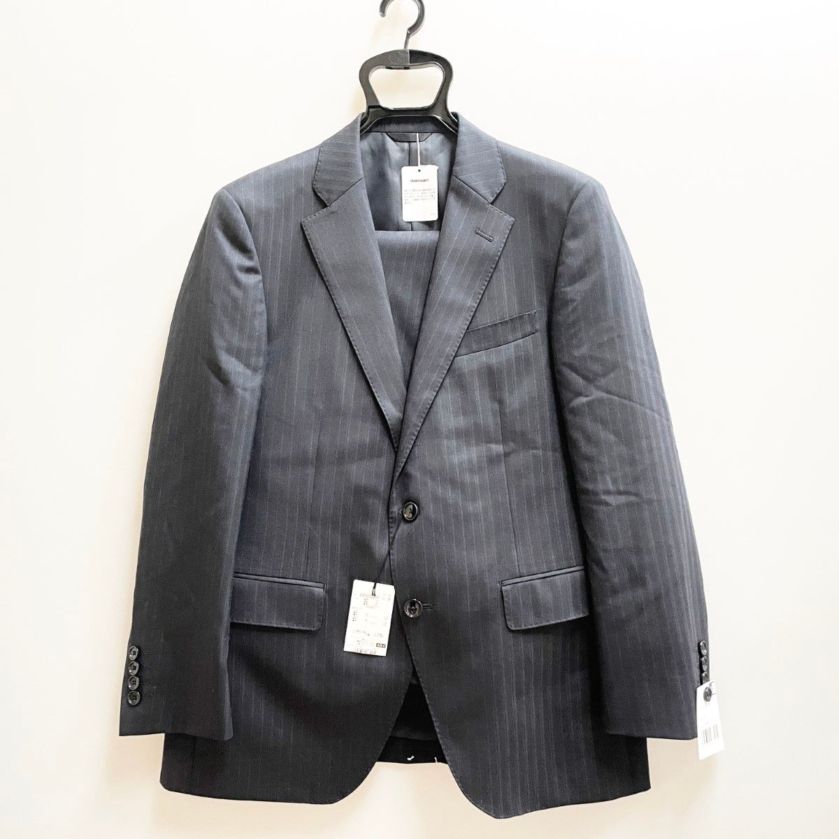 〇〇D'URBAN ダーバン メンズ 2パンツスーツ ストライプ サイズ94AB4