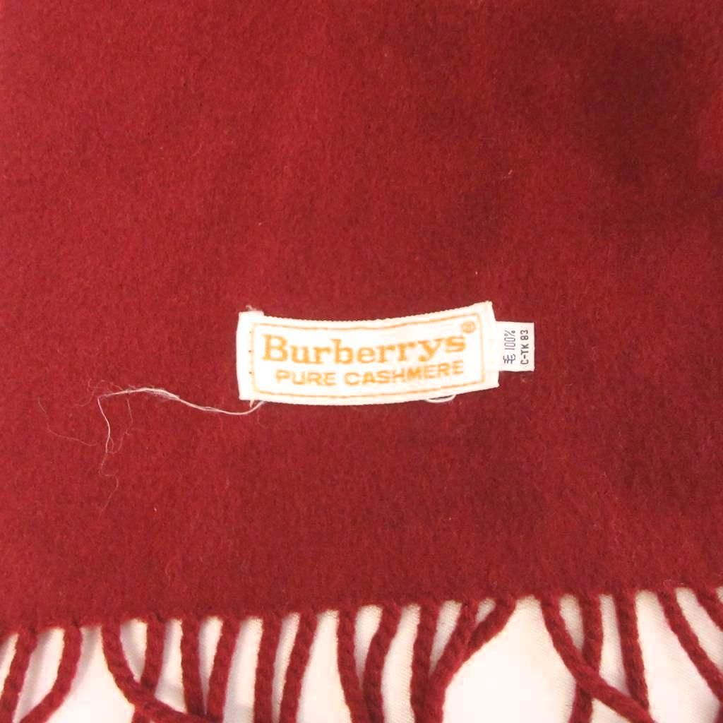 BURBERRY 赤 ストール フリンジ付き バーバリーブルーレーベル BURBERRY BLUE LABEL チェック