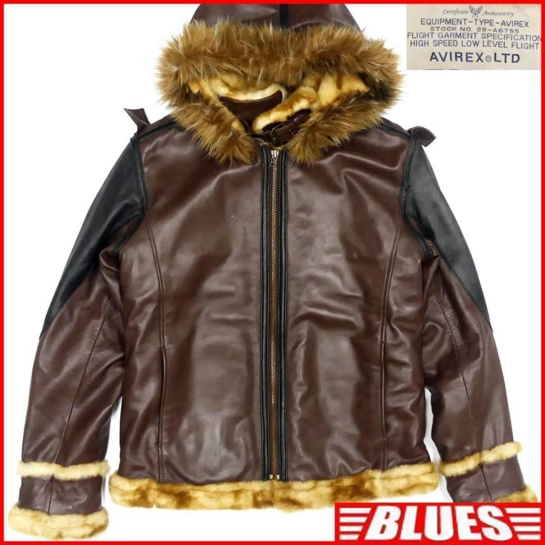 中古 アヴィレックス B-3 フライトジャケット アビレックス B-3風 フライトジャケット メンズ L 茶 本革
