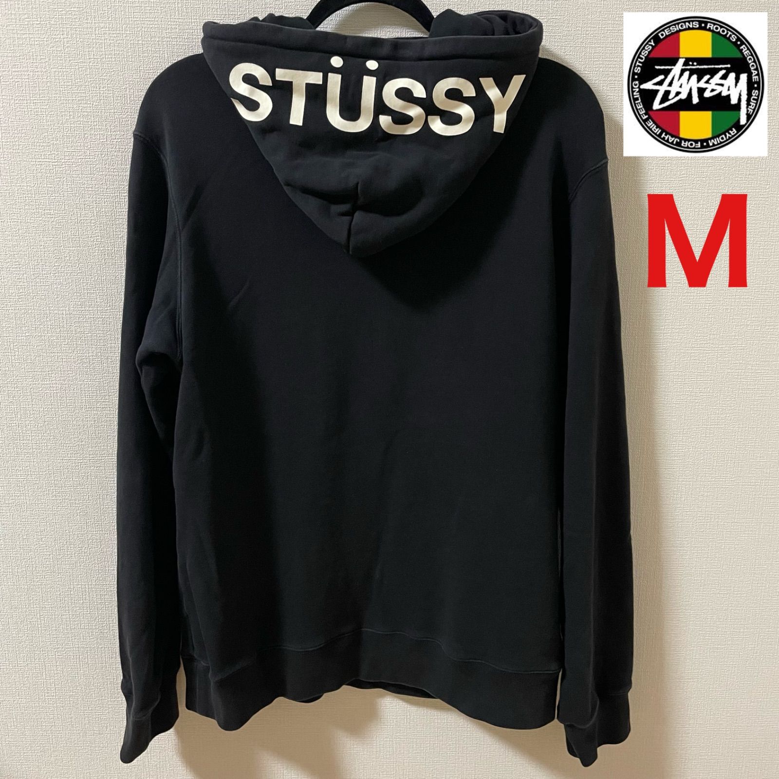 STUSSY 刺繍ロゴ フードロゴ パーカー - メルカリ