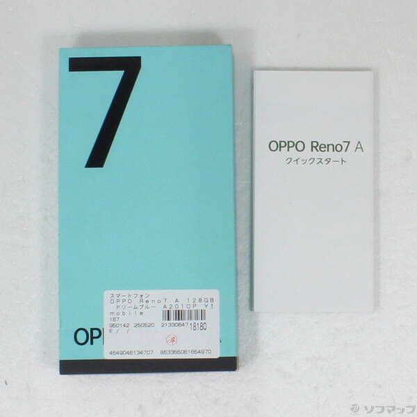 中古品〕 OPPO Reno7 A 128GB ドリームブルー A201OP Y!mobile SIM