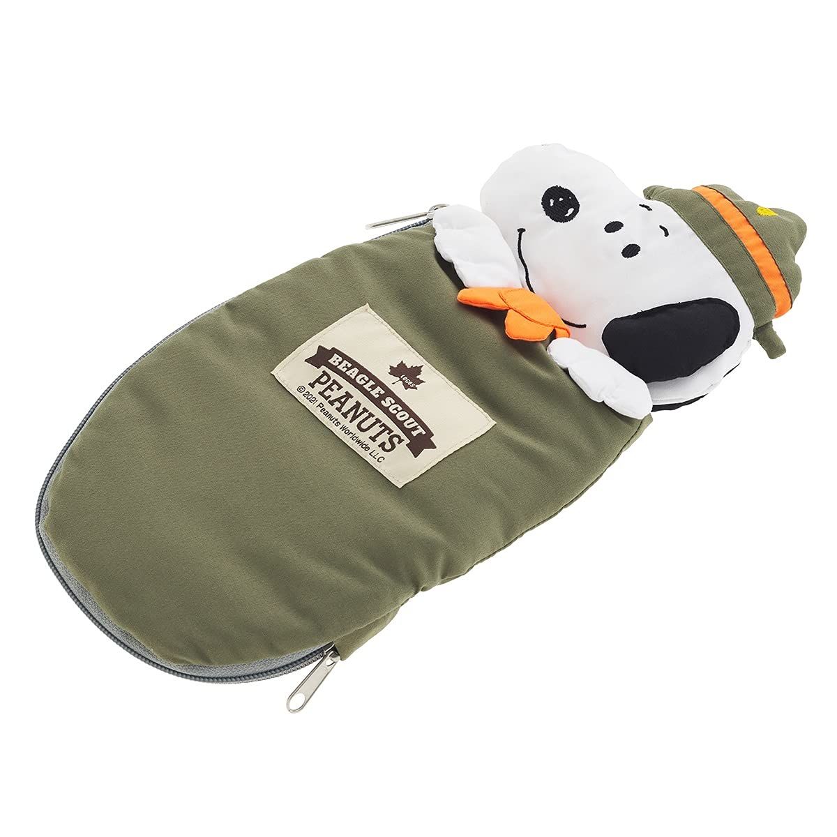 86001097 シュラフ グリーン mini mini (約)幅14×奥行3×高さ33cm SNOOPY ロゴス(LOGOS)