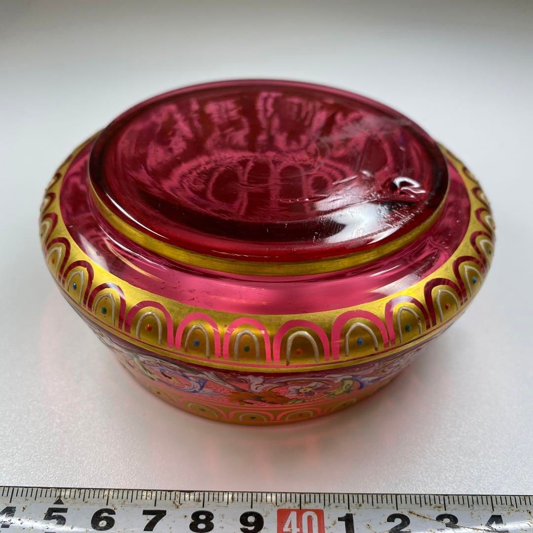 オールド　ベネチアグラス　ボウル　幅約11㎝　東Y6-0910☆1Fタサチ オールド ベネチアグラス ボウル 幅約11㎝ 東Y6-0910☆1Fタサチ