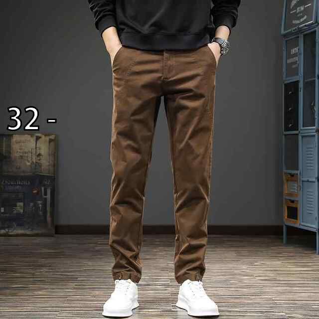[32 - ]メンズ ファッション 服  オシャレ シンプル 大 かっこいい 大きいサイズ ストリート 紳士服  春秋 ハイエンド レトロ ウォッシュ カジュアル パンツ 韓国 スタイル スリム ストレート 快適