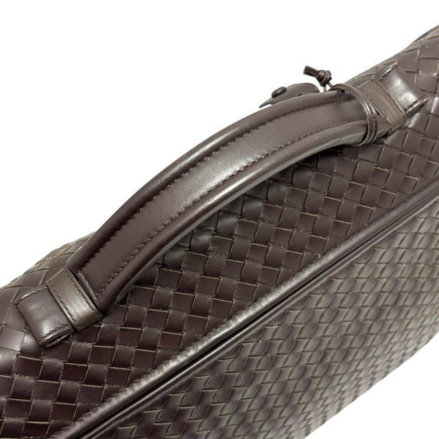 BOTTEGA VENETA イントレチャート レザー　ビジネスバッグ ブラウン ボッテガヴェネタ BOTTEGA VENETA イントレチャート ビジネスバッグ
