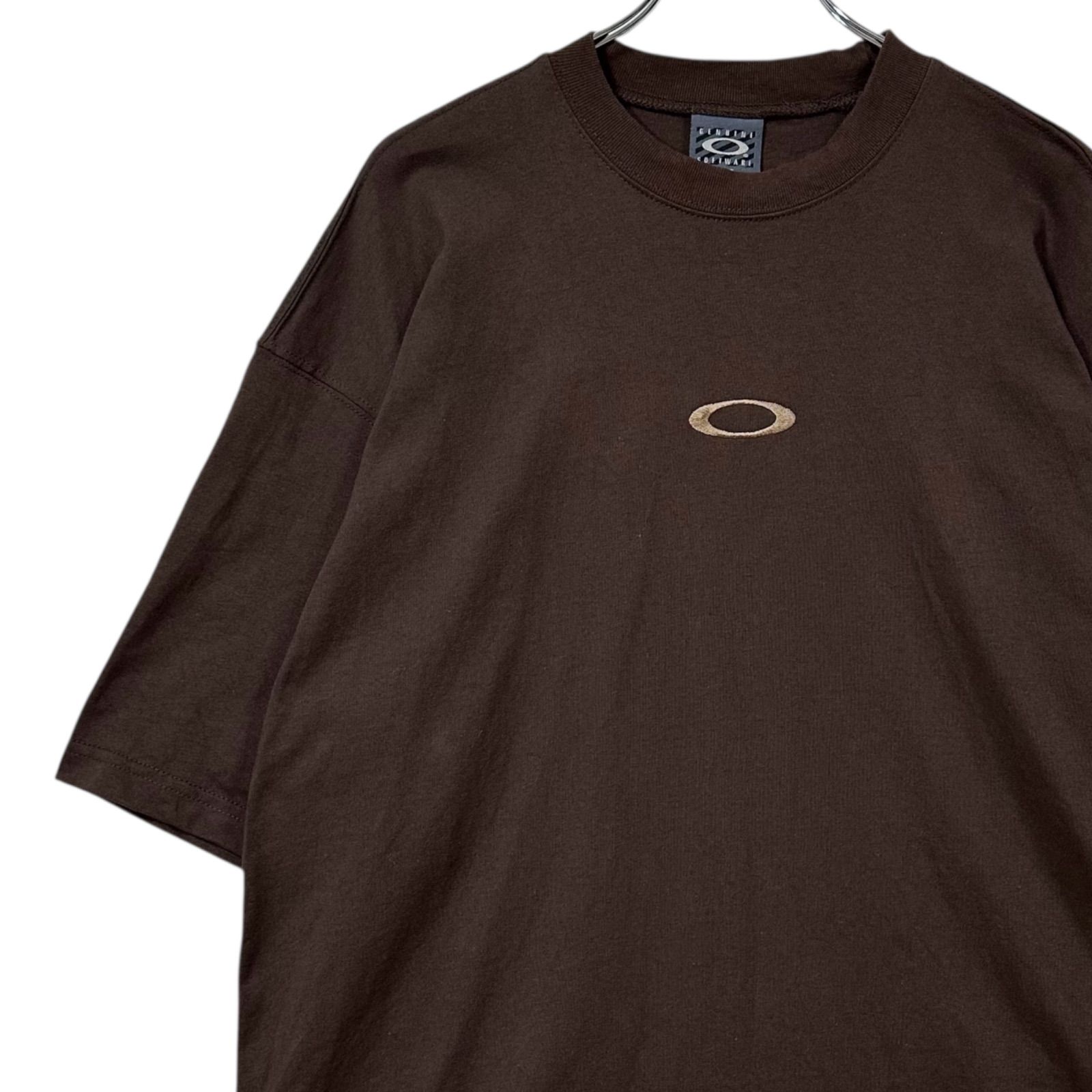 90s【OAKLEY】USA製 ワンポイント刺繍ロゴTシャツ ビッグシルエット 