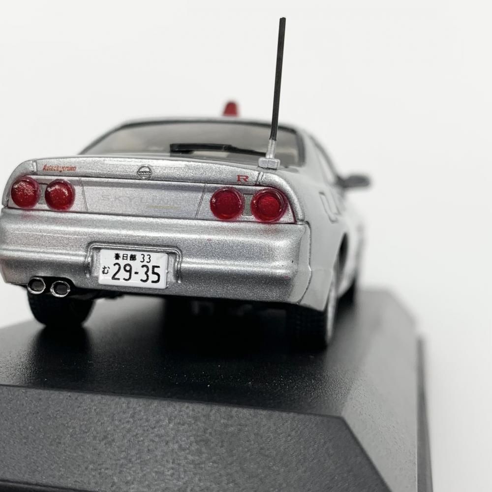 【中古】開封 ヒコセブン RAI'S レイズ 1/43 日産 スカイライン GT-R AUTECH VERSION 1998 埼玉県警察高速道路交通警察隊車両(覆面 銀)[17]