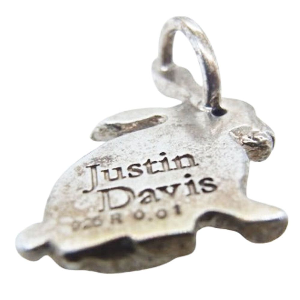 Justin Davis ジャスティンデイビス SPJ 180 LUCKY B ラッキー ラビット ルビー ネックレス ペンダントトップ シルバー系