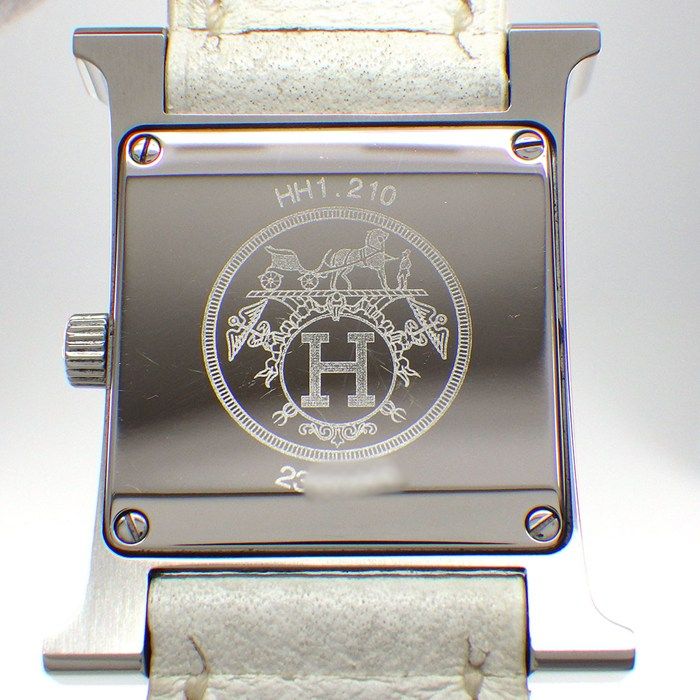 エルメス HERMES 腕時計 Hウォッチ HH1.210 スクエア シルバー  