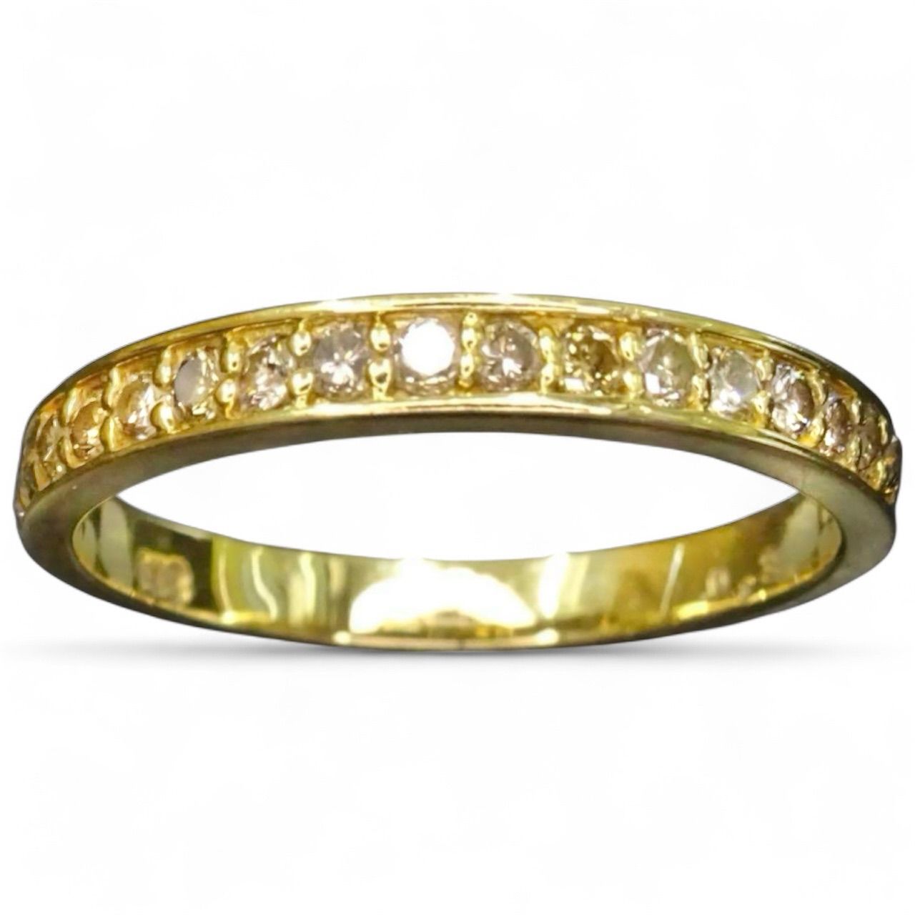 18金 K18 ゴールド GOLD 750 天然ダイヤモンド0.3ct ハーフエタニティ 