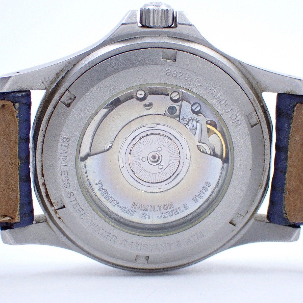 HAMILTON ハミルトン カーキキング 9823 自動巻き ネイビー 訳あり