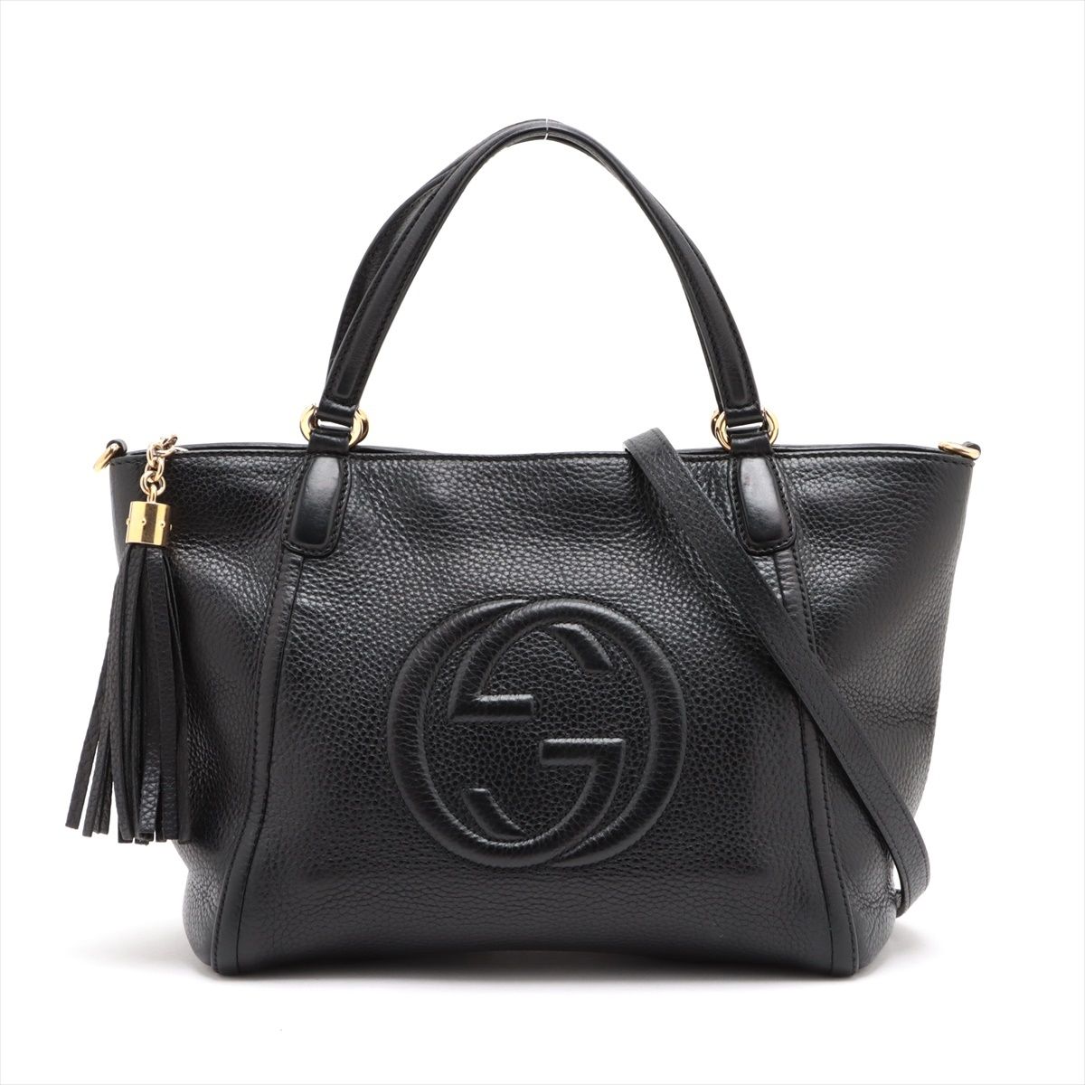 GUCCI/グッチ ソーホーレザー2WAYハンドバック 369176 トートバッグ ブラック 【中古】 - メルカリ