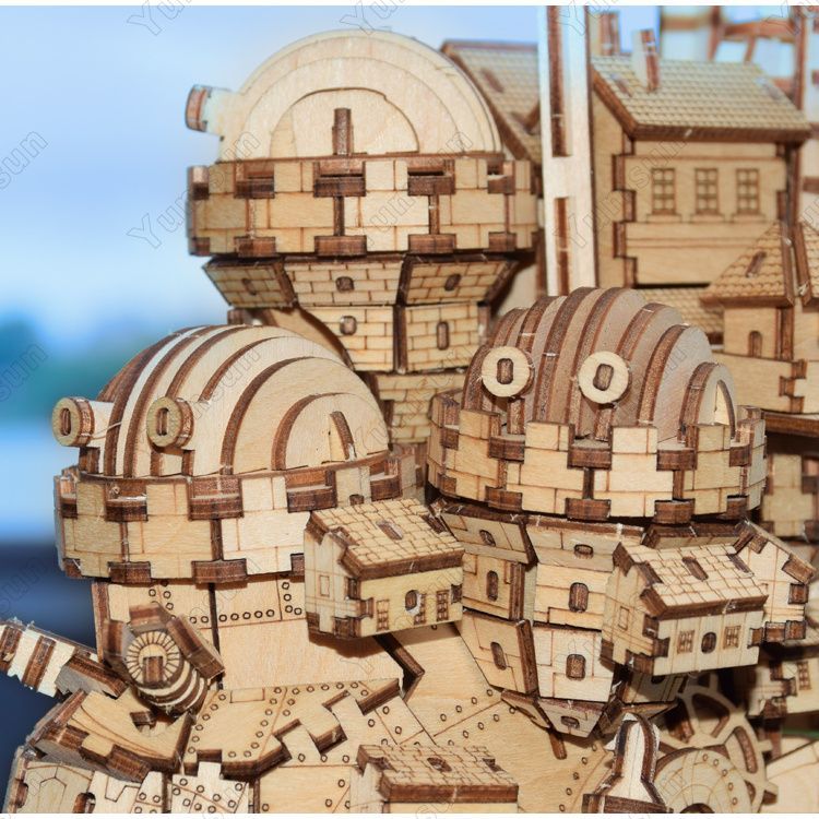 ハウルの動く城 木製パズル 完成品 ハウルの動く城【ki-gu-mi】ハウル城 カラーVer. | どんぐり