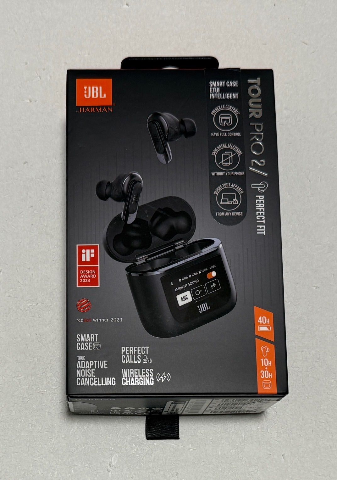 高品質 JBL TOUR PRO 2 ワイヤレスイヤホン bluetooth /ブラック