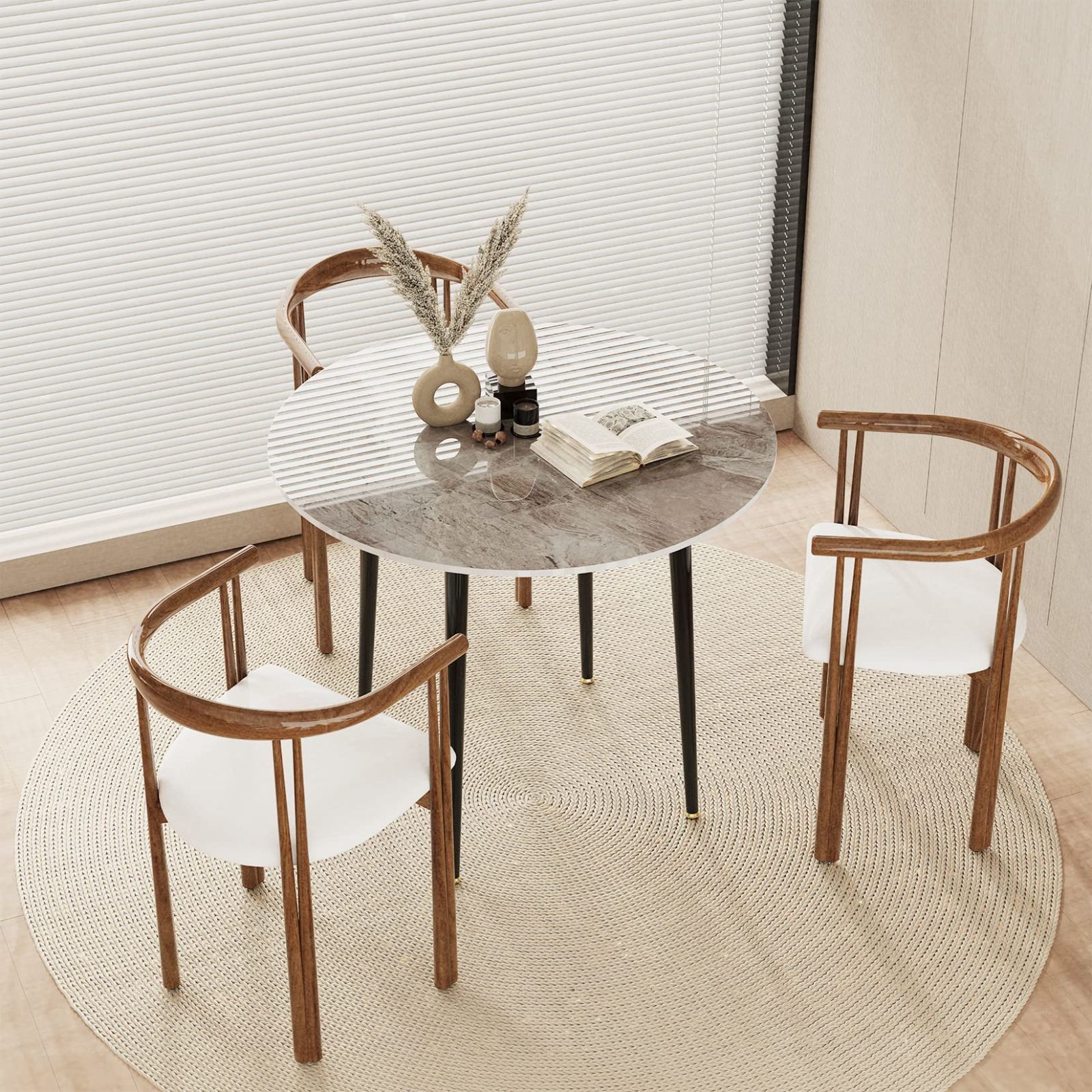 丸テーブル、カフェテーブル80×80×73cm大理石柄 Amazon｜丸テーブル ダイニングテーブル カフェテーブル 幅80cm