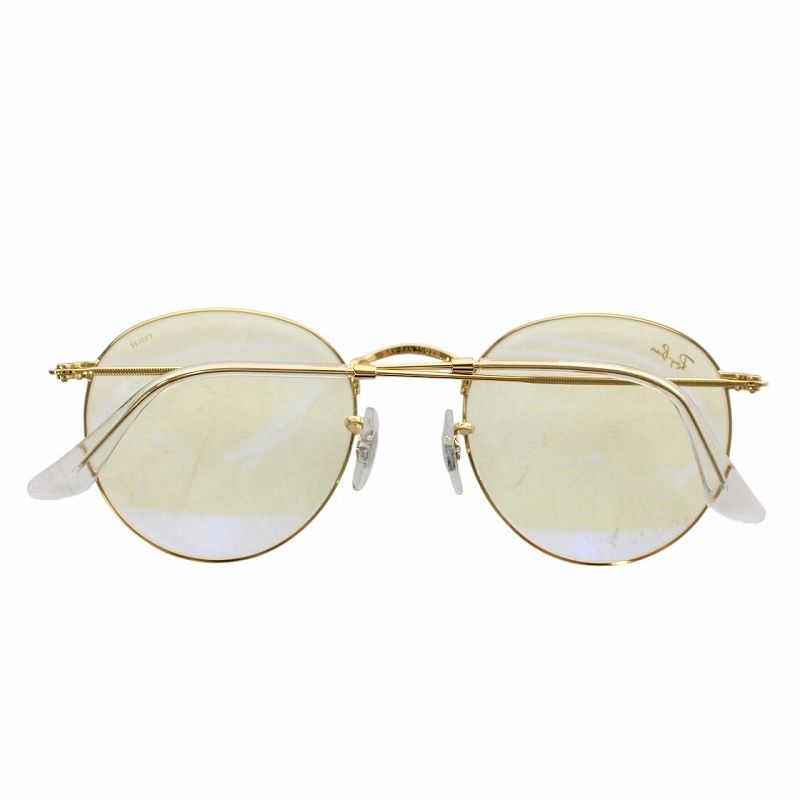 Ray-Ban ラウンドサングラス ゴールド レイバン RAY BAN ROUND METAL 眼鏡 サングラス メタルフレーム