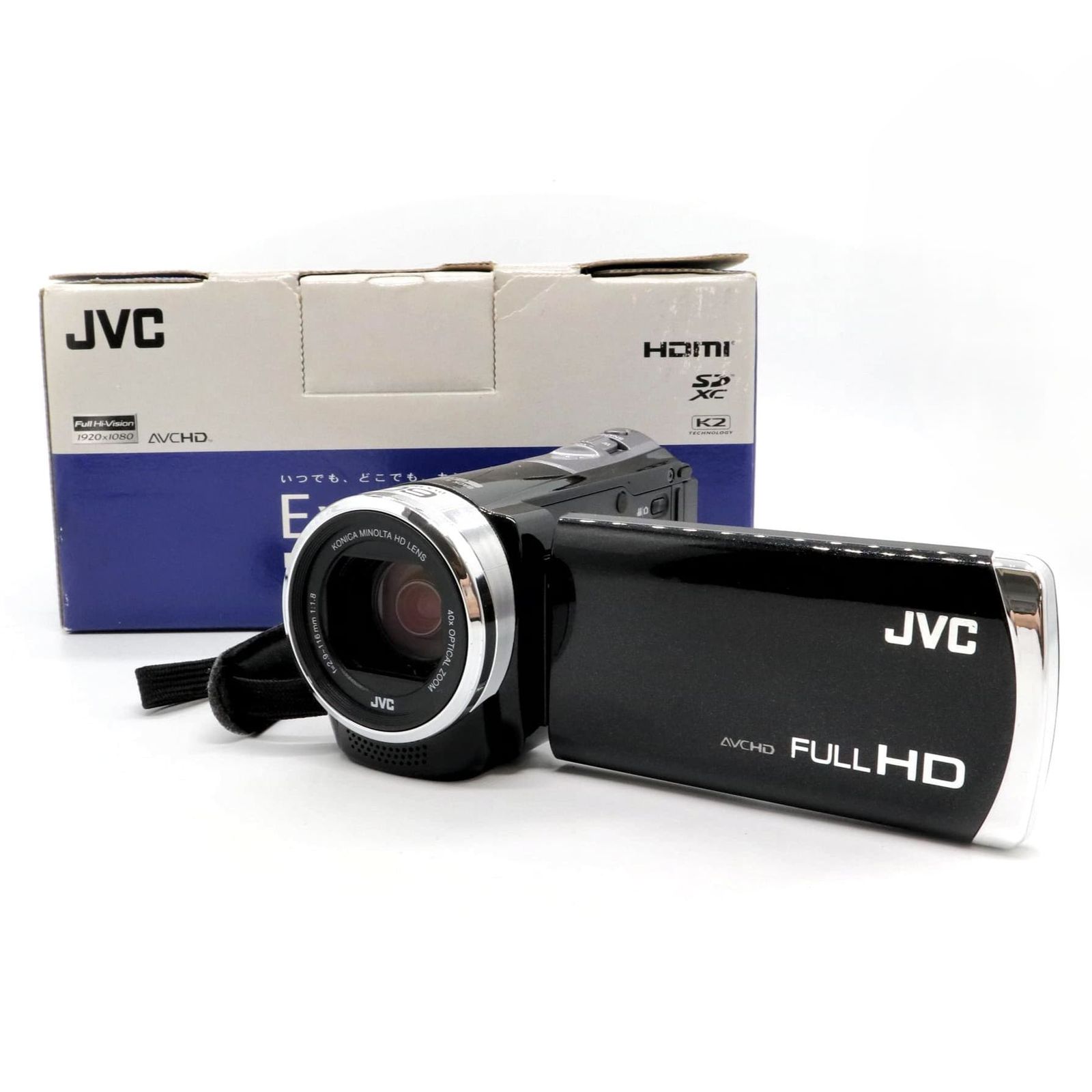 ショップ 《極上美品》 ビデオカメラ エブリオ JVC GZ-E880 ブラック k2998