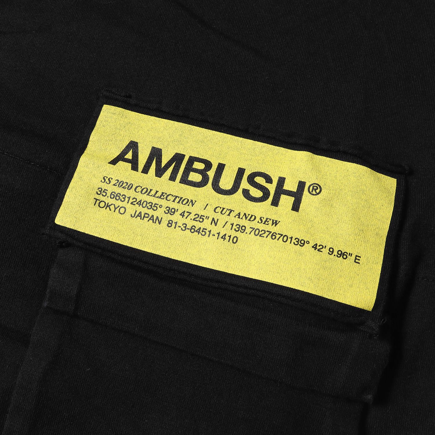 AMBUSH アンブッシュ Tシャツ ウエストポケット付き クルーネックTシャツ NEW WAIST POCKET T-SHIRT 20SS ブラック  黒 2 トップス カットソー 半袖 カジュアル ブランド 着回し - メルカリ