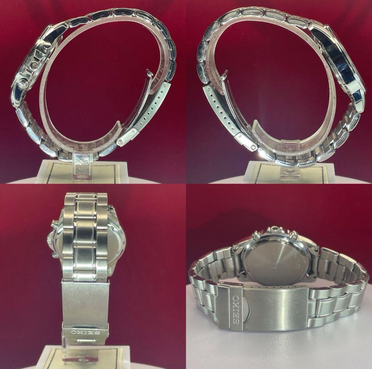 SEIKO クロノグラフ SBTQ039 純正SSベルト QZ 電池換済 腕時計 SEIKO クロノグラフ SBTQ039 純正SSベルト QZ 電池換済 腕時計